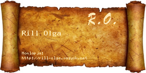 Rill Olga névjegykártya